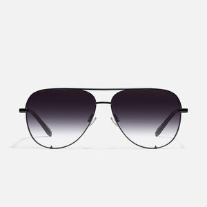 Quay NEW High Key XL Aviator Black Fade Lens Sunglasses